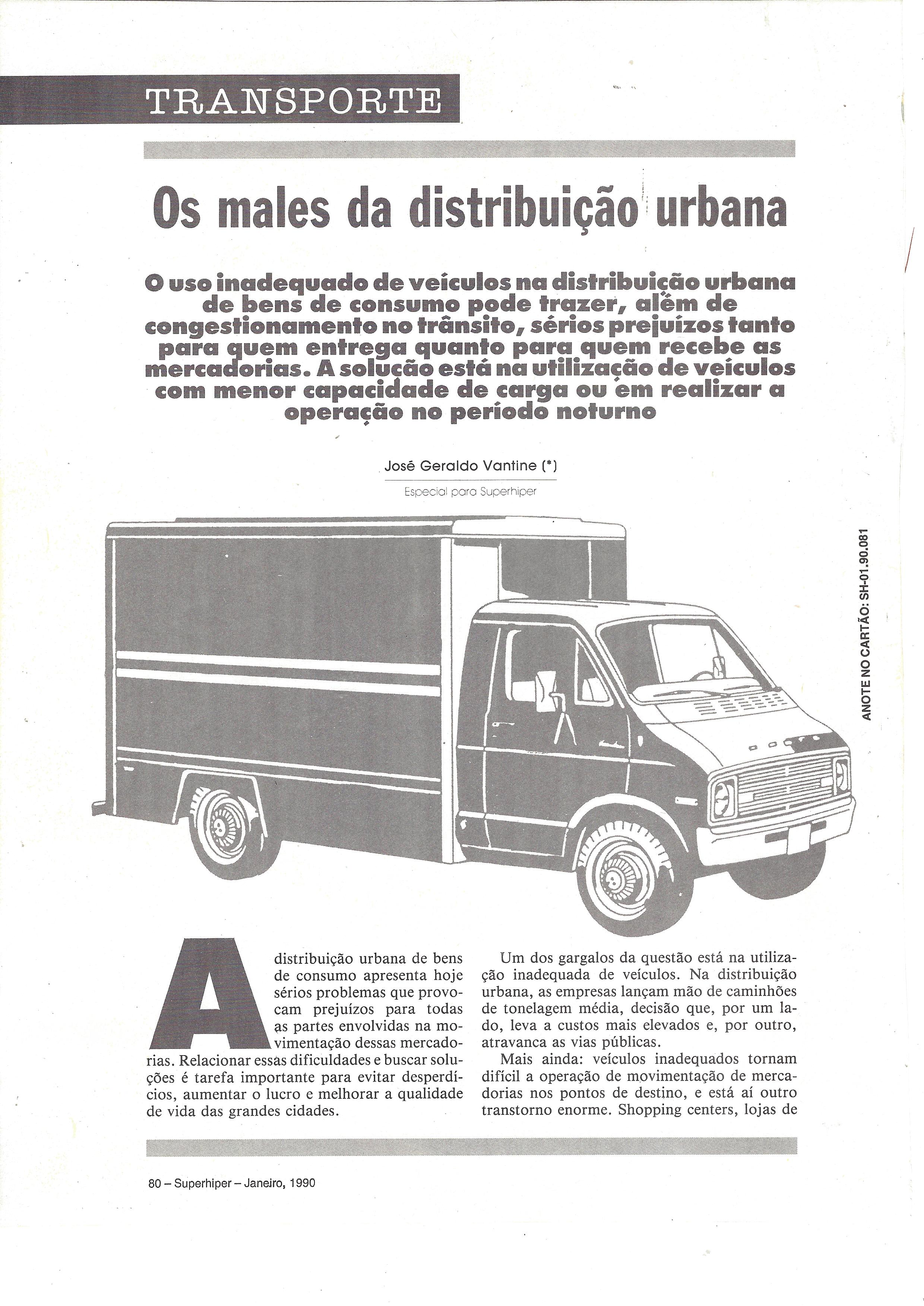 OS MALES DA DISTRIBUIÇÃO URBANA