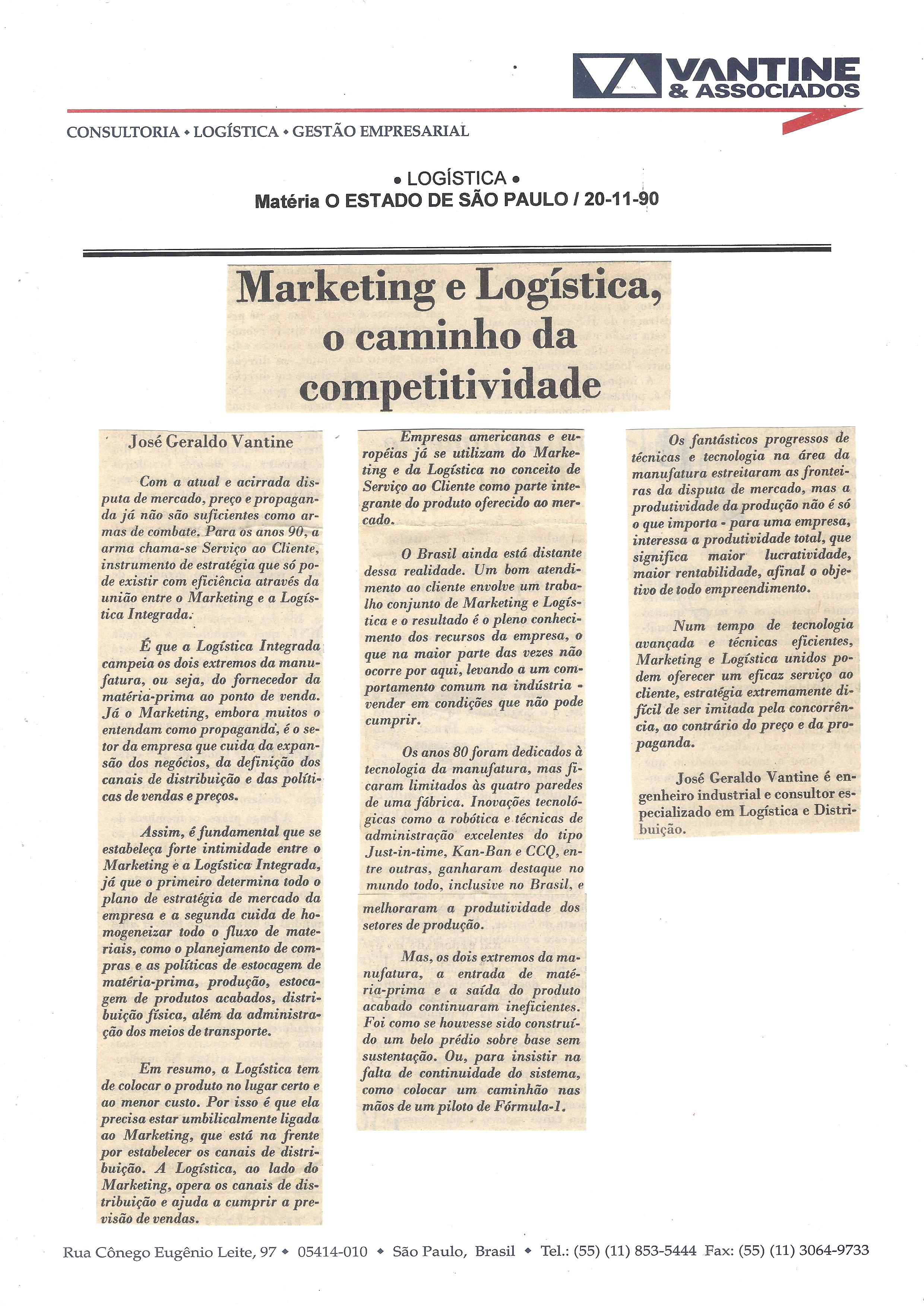 MARKETING E LOGÍSTICA, O CAMINHO DA COMPETITIVIDADE