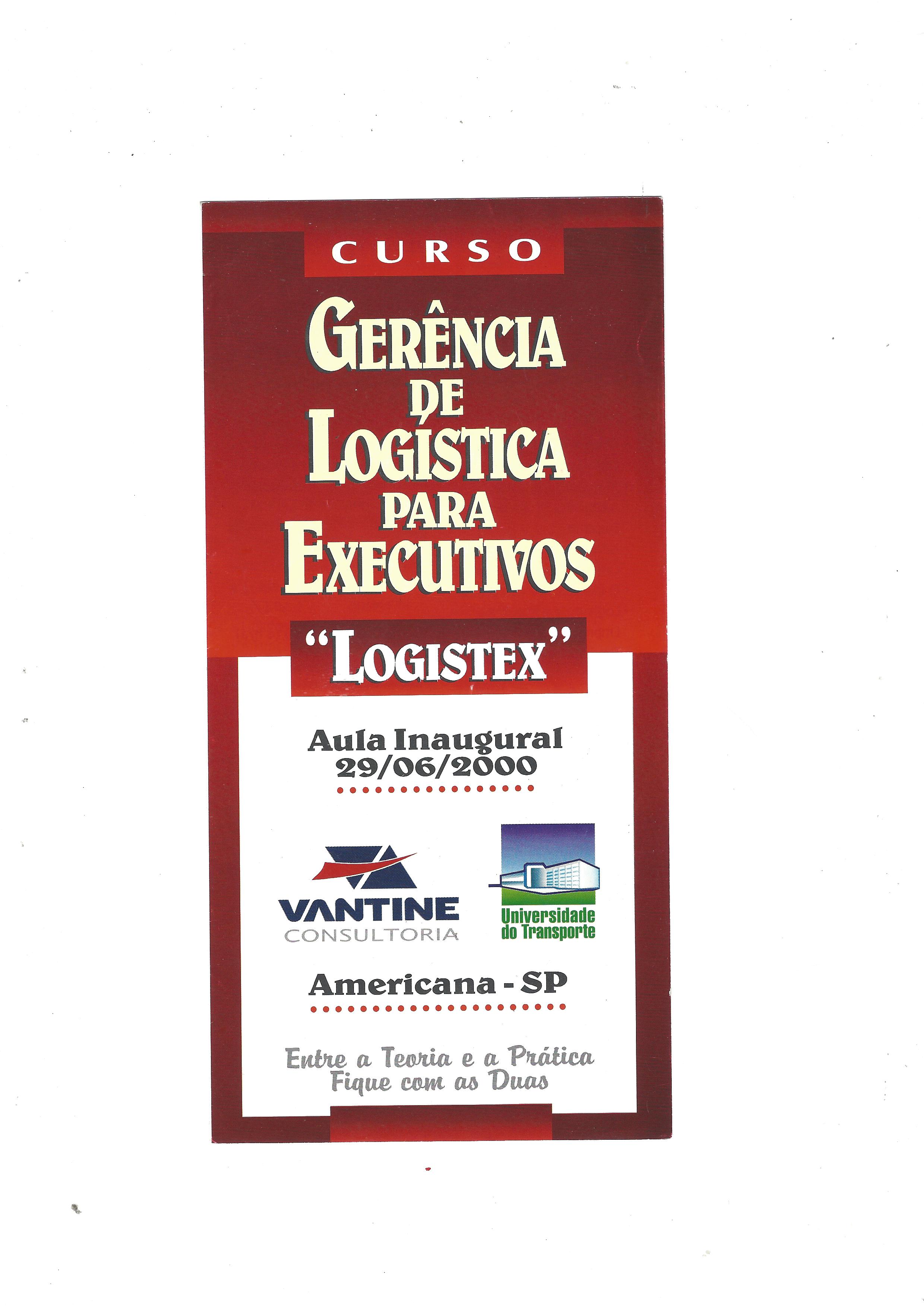 LOGISTEX – CURSO – GERÊNCIA DE LOGÍSTICA PARA EXECUTIVOS