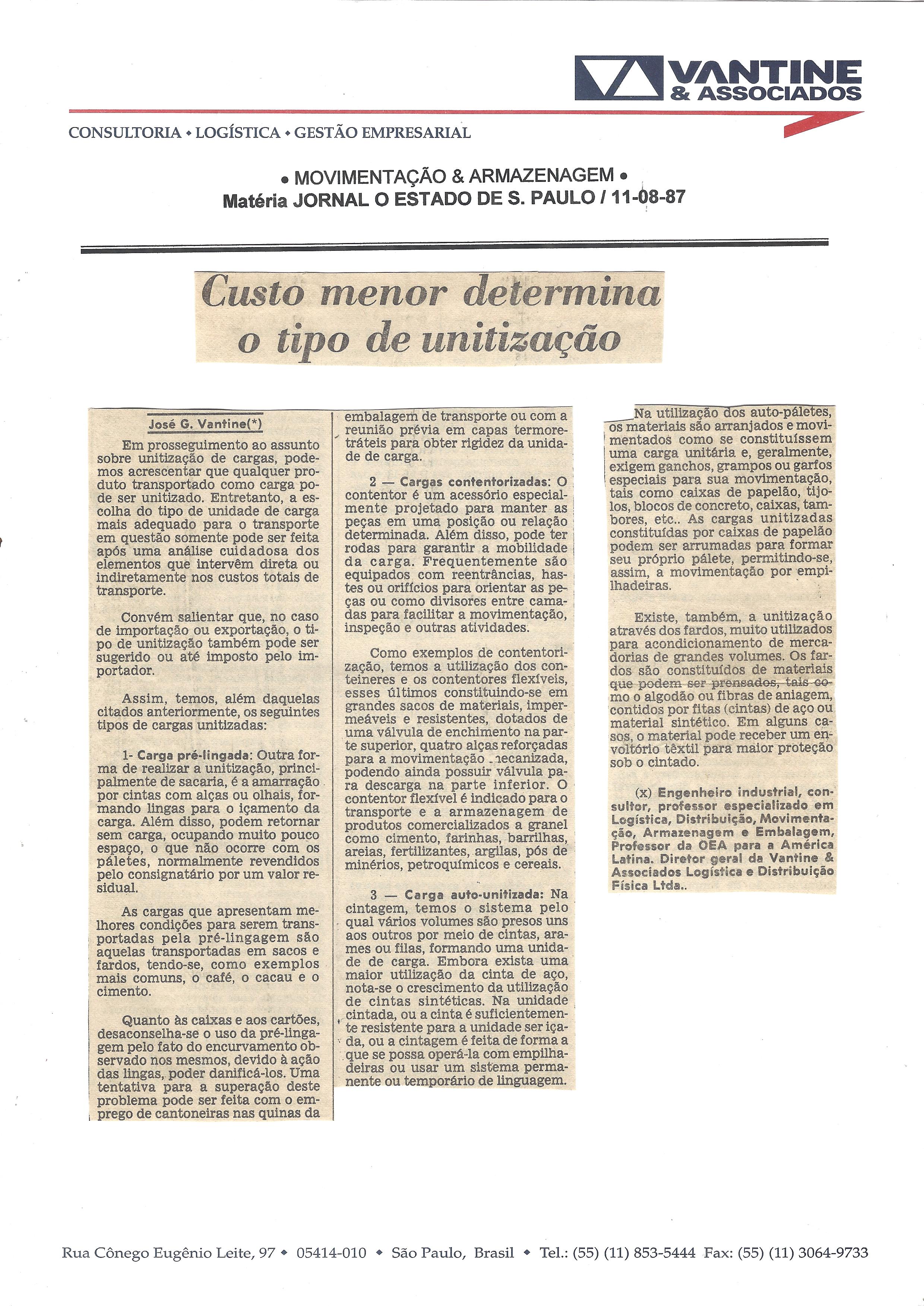 custo menor determina o tipo de unitização – jornal o estado de são paulo