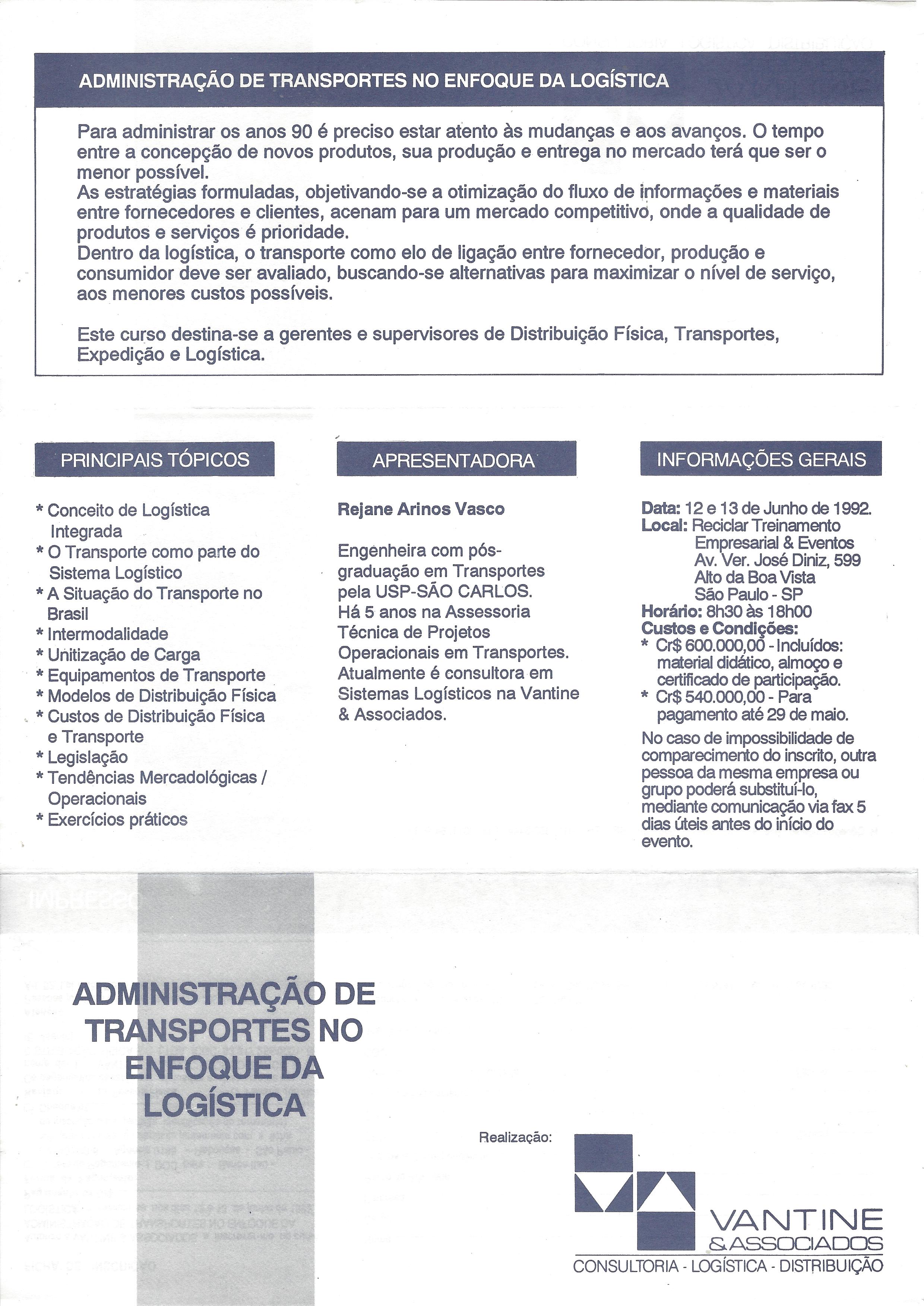 administração de transportes no enfoque da logística